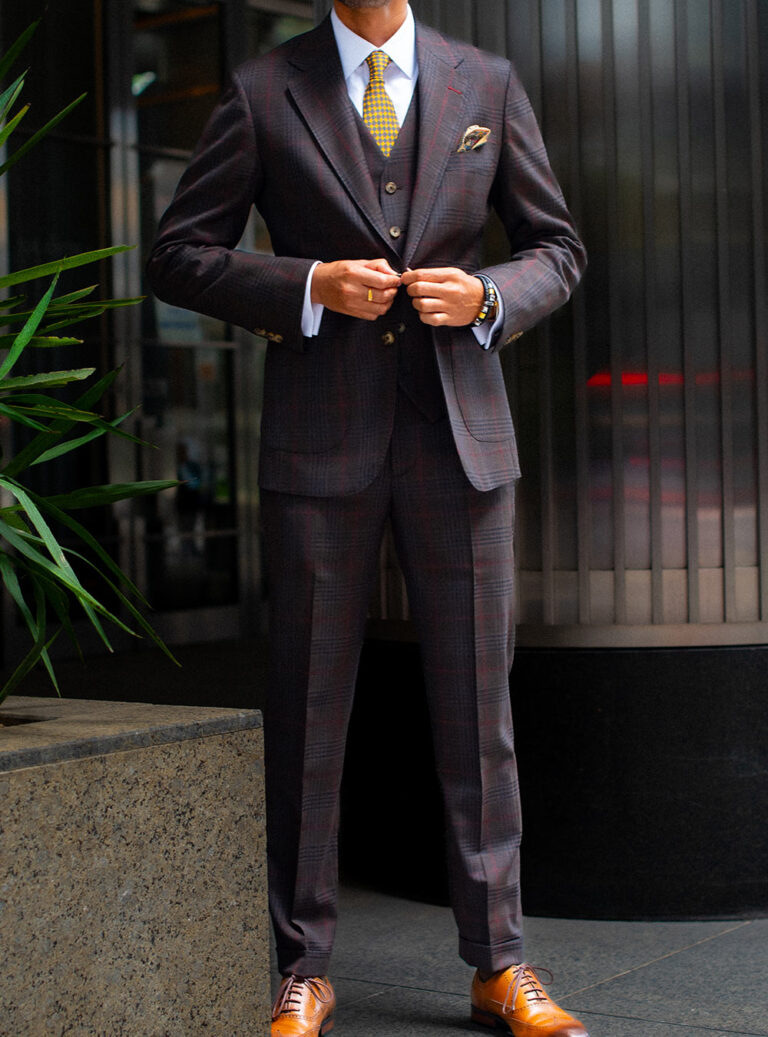 Brown-checks-3-piece-tailor-made-bespoke-suit-by-perfect-attire