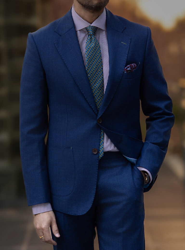 Navy suit by perfect attire suit tailor Singapore
