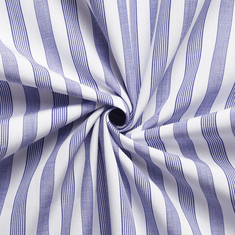 Peking blue stripes tailored shirt fabric