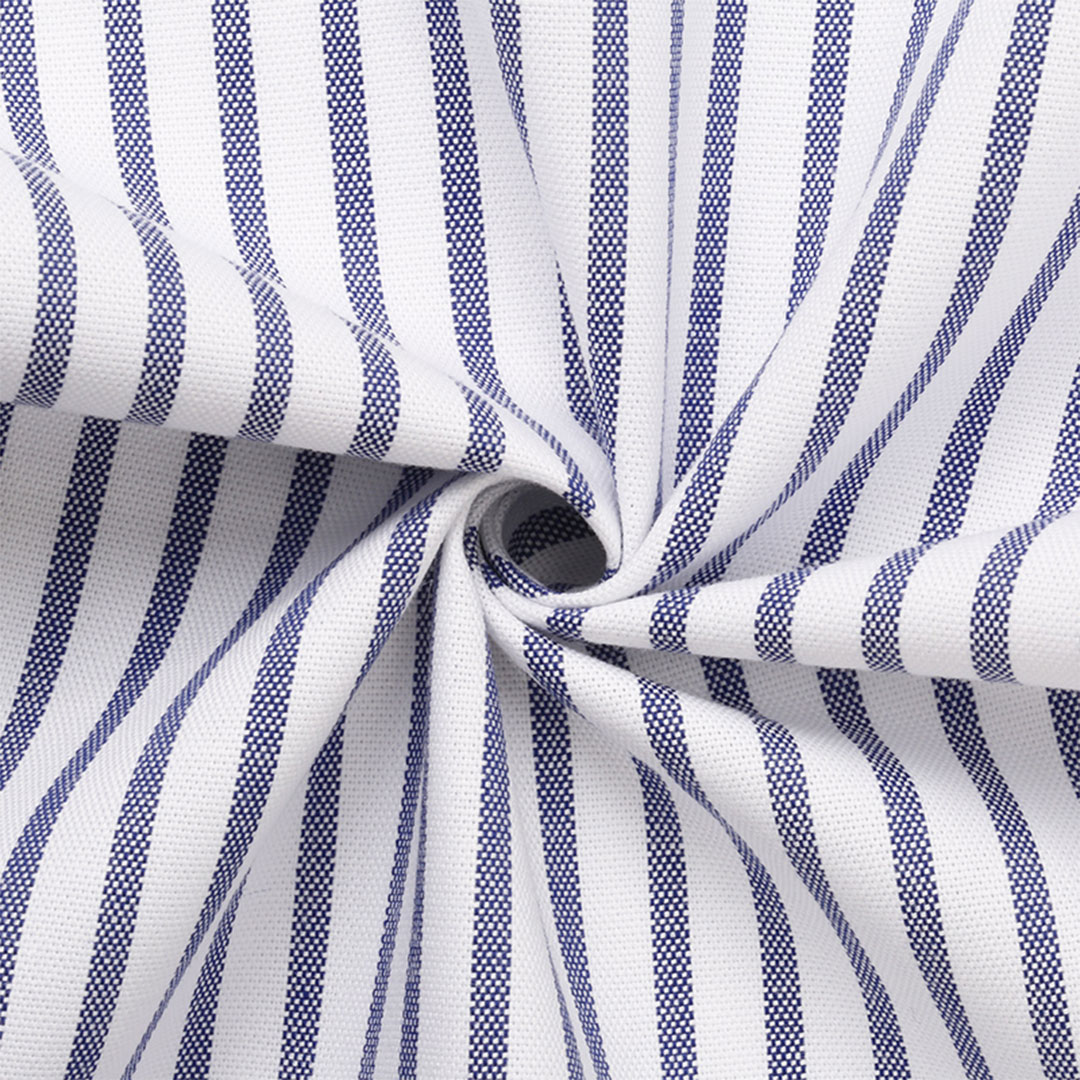 Navy chalk stripes tailored shirt