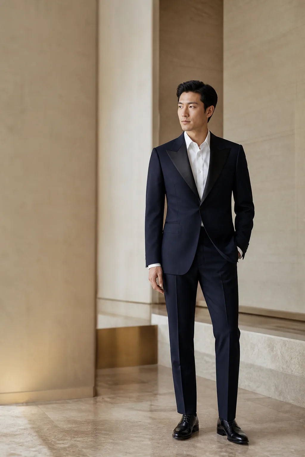 Perfect Attire | Wedding Suits & Tuxedos Singapore Groom in a midnight navy tuxedo